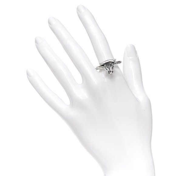 Gucci Anger Forest Bulls Head Ring in Silver NEW IN BOX - Picture 7 of 9